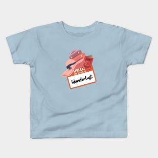 Hello, My Name is Wanderlust Kids T-Shirt